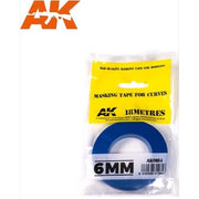 AK Interactive AK9184 Blue Masking Tape For Curves 6mm 18m