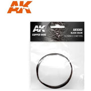 AK Interactive 9302 Copper Wire Black 0.25mm x 5m