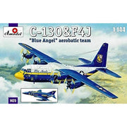 A Model 1425 1/144 C-130 and F4J Blue Angel Aerobatic Team Plastic Model Kit