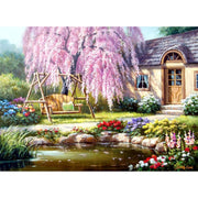 Anatolian Cherry Blossom Cottage 1000pc Jigsaw Puzzle