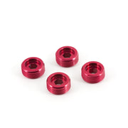 Arrma Aluminium Front Hub Nut Red 4pc with O-rings