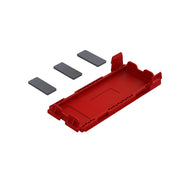 Arrma ARA320779 Battery Door Set Red