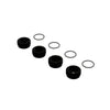Arrma ARA330775 Aluminum Front Hub Nut Black with O Rings 4pc