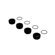 Arrma ARA330775 Aluminum Front Hub Nut Black with O Rings 4pc