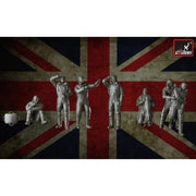 Armory F7224 1/72 RAF Heavy Bomber Crew In High Altitude Outfit Full Set 7 Figs and Dog Resin Model Kit