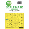 Artscale M48040 1/48 Saab J21 Double Sided Painting Mask For Pilot Replicas