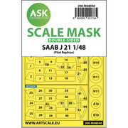 Artscale M48040 1/48 Saab J21 Double Sided Painting Mask For Pilot Replicas