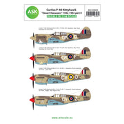 Art Scale D48005 1/48 Curtiss P-40 Kittyhawk Desert Harassers 1942-1944 Part II Decal Set