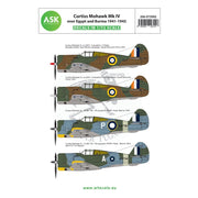 Art Scale D72002 1/72 Curtiss Mohawk IV Over Egypt And Burma 1941-1943 Decal Set