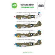 Art Scale D72007 1/72 Curtiss P-40N Warhawk Pacific Battlefield RAAF Part II Decal Set