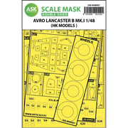 Art Scale Kit M480071/48 Avro Lancaster Mk I B Double-sided Mask Set for HK Models