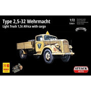 Attack 72921 1/72 Type 2.5-32 Wehrmacht Light Truck 1.5t Africa with Cargo Profi