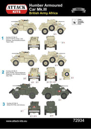 Attack 72934 1/72 Humber AC Mk III British Army in Africa and Italy
