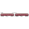 Austrains NEO PL002 HO 31 APL / 71 BPL VR Red PL Series Passenger Carriage Twin Pack