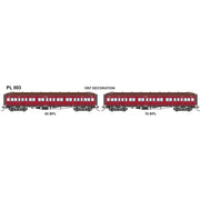 Austrains NEO PL003 HO 65 BPL / 76 BPL VR Red PL Series Passenger Carriage Twin Pack