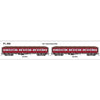 Austrains NEO PL009 HO 59 BPL / 68 BPL VR Red PL Series Passenger Carriage Twin Pack