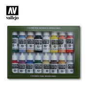 Vallejo 70140 Model Color Set 140 USA Basics (16 Paints)