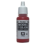 Vallejo 70934 Model Color Transparent Red 17ml Paint DISCONTINUED