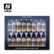 Vallejo 71208 Model Air German WWII Europe and Africa 16 Colour Acrylic Airbrush Paint Set