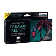 Vallejo 74103 Fantasy Pro Crimson Red 8pk Paint Set