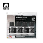Vallejo Metal Colour Metallic Panel 4 Paint Set