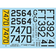 Avalon 4017 1/48 North-American Harvard Mk.II Decal Set