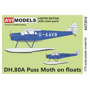 Avi Models 72016 1/72 De Havilland DH-80A Puss Moth On Floats with Resin Float Parts