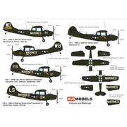 AVI Models 72023 1/72 Cessna OE-1 Bird Dog USMC Korean And Vietnam War