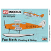 AVI Models 72012 1/72 De Havilland DH-83 Fox Moth Floating and Skiing