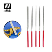Vallejo Hobby Tools T03002 Set of 5 Diamond Needle Files