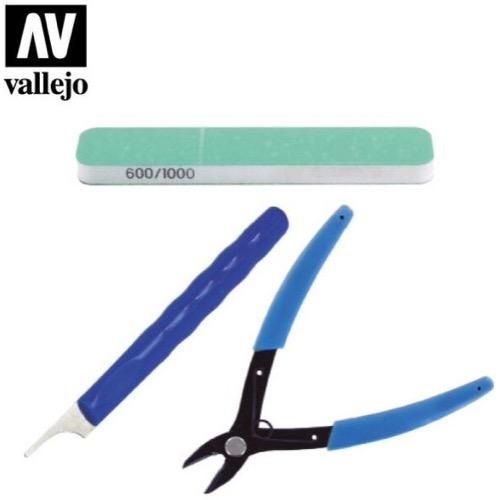 Vallejo Hobby Tools T11002 Plastic Models Preparation Tool Kit Metro