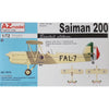 AZ Models 7474 1/72 SAIMAN 200 It,USAF Plastic Model Kit