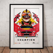 Authentic Collectables ACP031 Shell V-Power Racing Team Scott McLaughlin 2019 Champion Illustrated Print Standard Edition