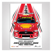 Authentic Collectables ACP027 Shell V-Power Racing Team 2019 Bathurst 1000 Pole Limited Edition Illustrated Print ACP027