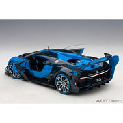 AutoArt A70986 1/18 Bugatti Vision Gran Turismo Light Racing Blue Blue Carbon