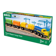 BRIO 33982 Train Three Wagon Cargo Train 7pc