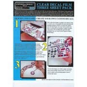 Bare Metal Foil Clear Decal Film for Laser Printer Three Sheets