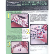 Bare Metal Foil Laser Decal Paper White Single Sheet