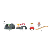 BRIO 33889 Crane and Mountain Tunnel 7pc