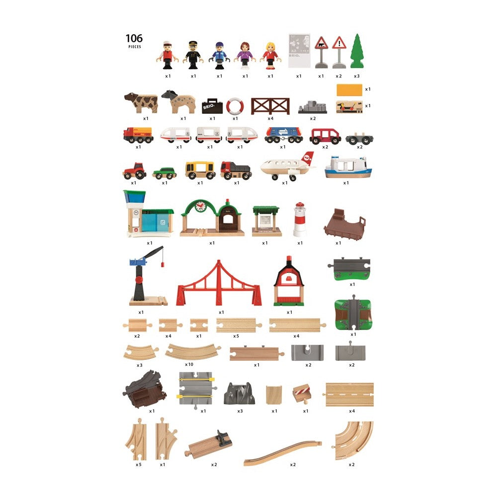 BRIO 33766 Railway World Deluxe Set 106pc