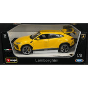 Bburago 11042 1/18 2018 Lamborghini Urus SUV Metallic Yellow