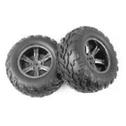 BlackZon BZ540077 Warrior Assembled Wheel/Tyre (Dark Grey)