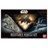 Bandai 0219769 Star Wars 1/144 & 1/350 Resistance Vehicle Set (The Last Jedi)