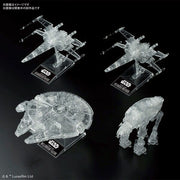 Bandai 5058919 1/144-1/350-1/540 Star Wars The Last Jedi Clear Vehicle Set