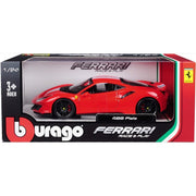Bburago 26026 1/24 R and P Ferrari 488 Pista Racing Red