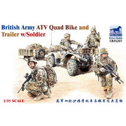 Bronco 1/35 British Army ATV Quad Bike and Trailer w/Soldier BRO-CB35207 