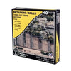 Woodland Scenics HO C1259 Cut Stone Retaining Wall 3pc