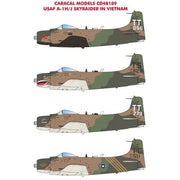 Caracal Decals 48189 1/48 Douglas USAF A-1H/J Skyraider in Vietnam Decal Set