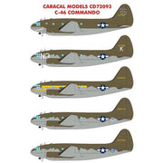 Caracal 72093 1/72 Curtiss C-46 Commando Decal Set