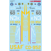 Caracal 72093 1/72 Curtiss C-46 Commando Decal Set
